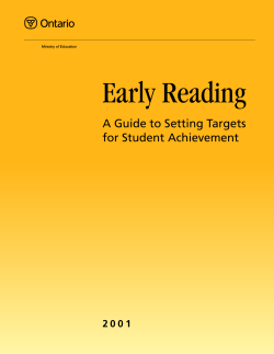 A Guide to Setting Targets for Student Achievement