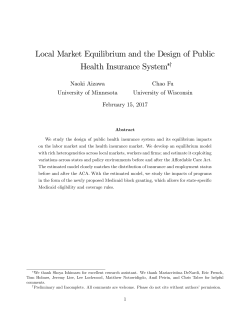 Local Market Equilibrium and the Design of