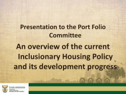 overview of the current Inclusionary Housing Policy and its