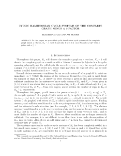 Cyclic hamiltonian cycle systems of the complete graph minus a 1