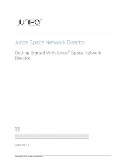Getting Started with Junos Space Network Director