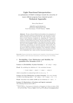 Light Functional Interpretation - Technical Appendix