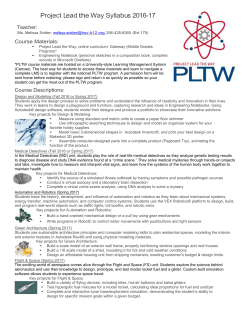 PLTW syllabus 1617 - Huntsville City Schools