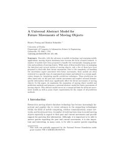 A Universal Abstract Model for Future Movements of