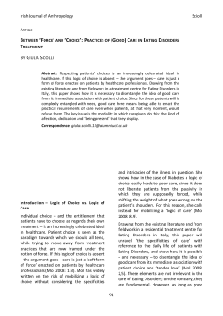 Irish Journal of Anthropology Sciolli 91 Individual choice
