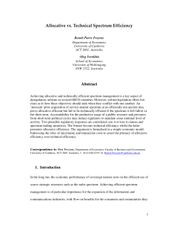 Allocative vs. Technical Spectrum Efficiency Abstract