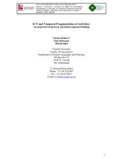 exploring the fragmentation of activity gold mine