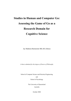 Studies in Human and Computer Go: Assessing the Game of Go as