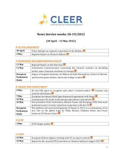 30 April &ndash; 13 May 2012