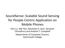 SoundSense: Scalable Sound Sensing for People