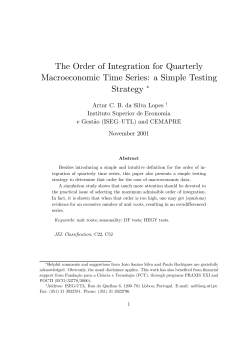 The Order of Integration for Quarterly Macroeconomic Time