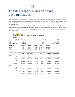 Impulse responses and variance decompositions