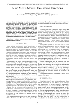 Nine Men`s Morris: Evaluation Functions