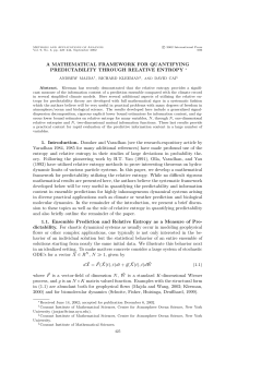 A MATHEMATICAL FRAMEWORK FOR