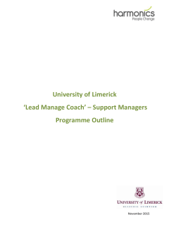 Outline of Leadership Programme for Support Managers