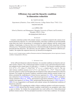 Efficiency Loss Caused by Linearity Condition in Dimension