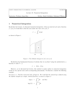 1 Numerical Integration