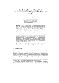 Developing Process Mining Tools An Implementation of Sequence