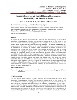Impact of Aggregated Cost of Human Resources on Profitability: An