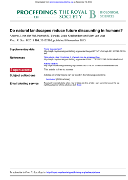 Do natural landscapes reduce future discounting in humans?