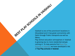 Best Play Schools in Vaishali