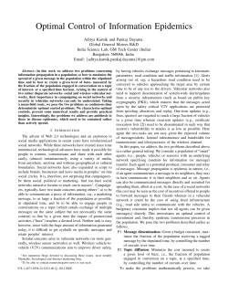 Optimal Control of Information Epidemics