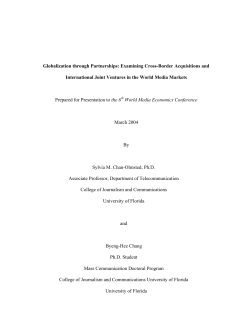 Globalization through Partnerships: Examining Cross
