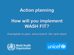 Action plans - (WASH) in health care facilities