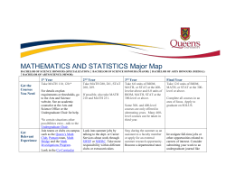 Mathematics and Statistics Major Map