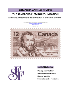 SFF Annual Review for 2014 / 2015