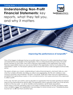 Understanding Non-Profit Financial Statements - Hardiman