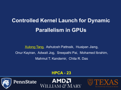 launch kernels Compute in Parent Thread