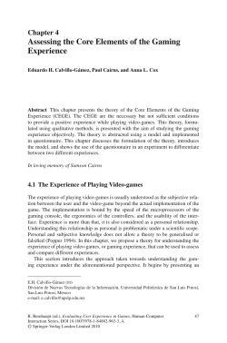 Assessing the Core Elements of the Gaming Experience