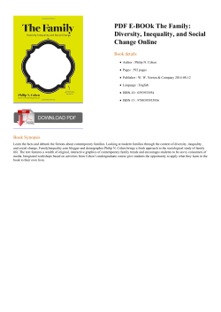 PDF E-BOOk The Family: Diversity, Inequality, and Social Change