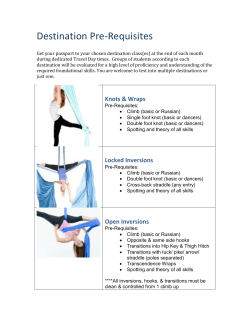 Destination-Pre-requisites