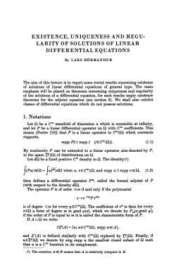 existence, uniqueness and regu- larity of solutions of linear