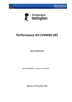 Auslander, P. (2006) The Performativity of Performance