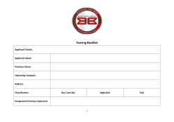 Scoring Document 2018-19 - Sheffield Best Bar None