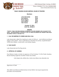OCT 19 BD MINUTES - Kirkwood Elementary School