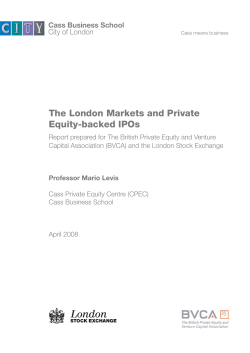 The London Markets and Private Equity-backed IPOs
