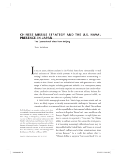Chinese Missile Strategy and the U.S. Naval Presence in Japan