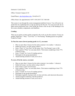 English 151RW Syllabus - Canvas