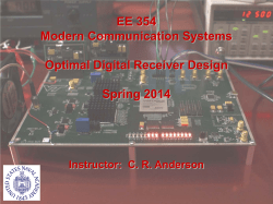EE 354 Modern Communication Systems Optimal Digital