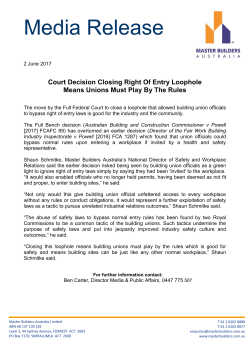 Court Decision Closing Right Of Entry Loophole Means Unions Must