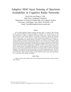 Adaptive MAC-layer Sensing of Spectrum Availability