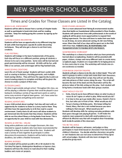 new summer school classes - Kimberly Area School District