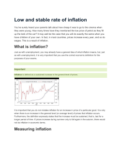 Low and stable rate of inflation
