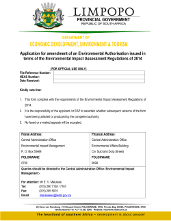 application for an amendment of an environmental