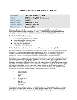 MRAN RA1610-5: CME Globex Tag 50 ID Requirements