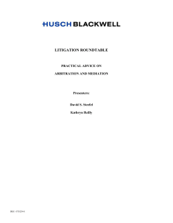 Arbitration Outline